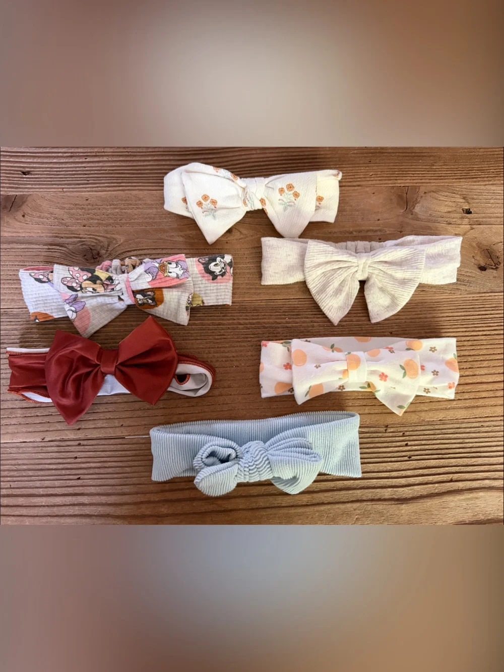 Assorted Pastel & Peach Bow Headband Set for Girls